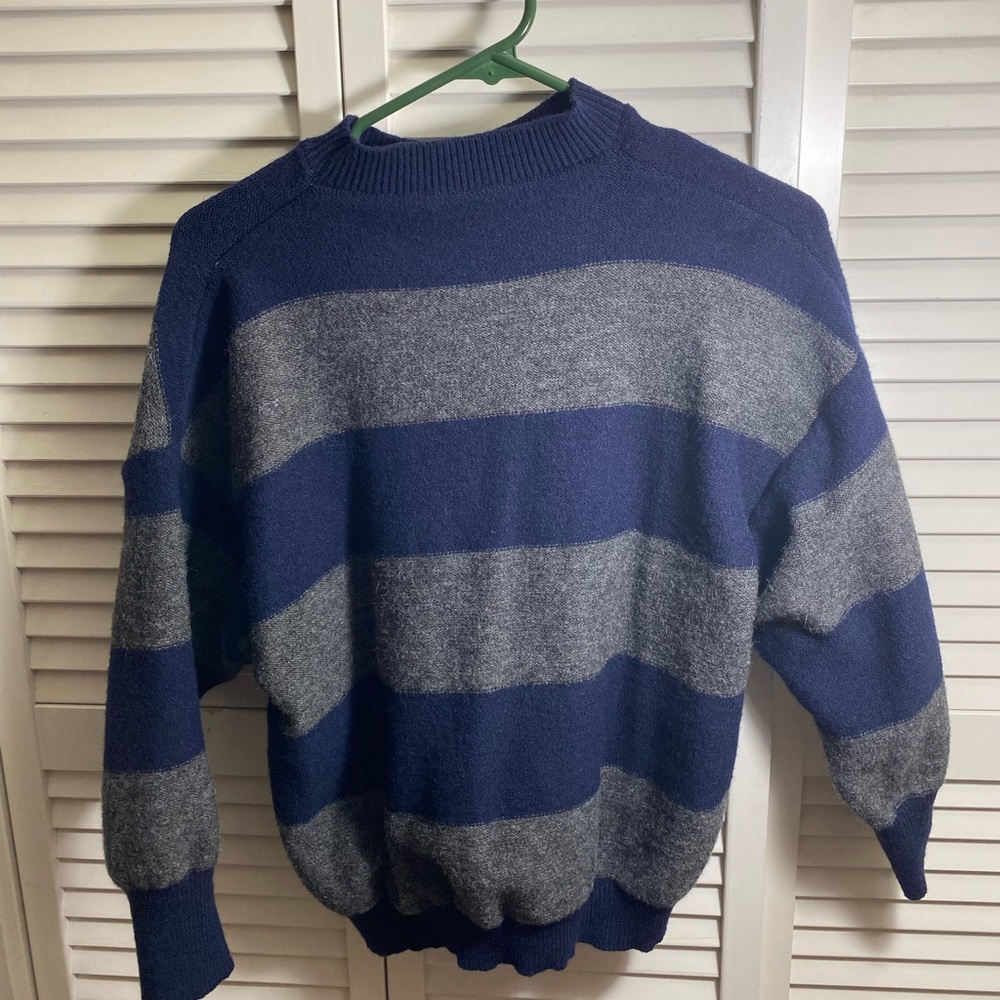 Blue and grey sweater